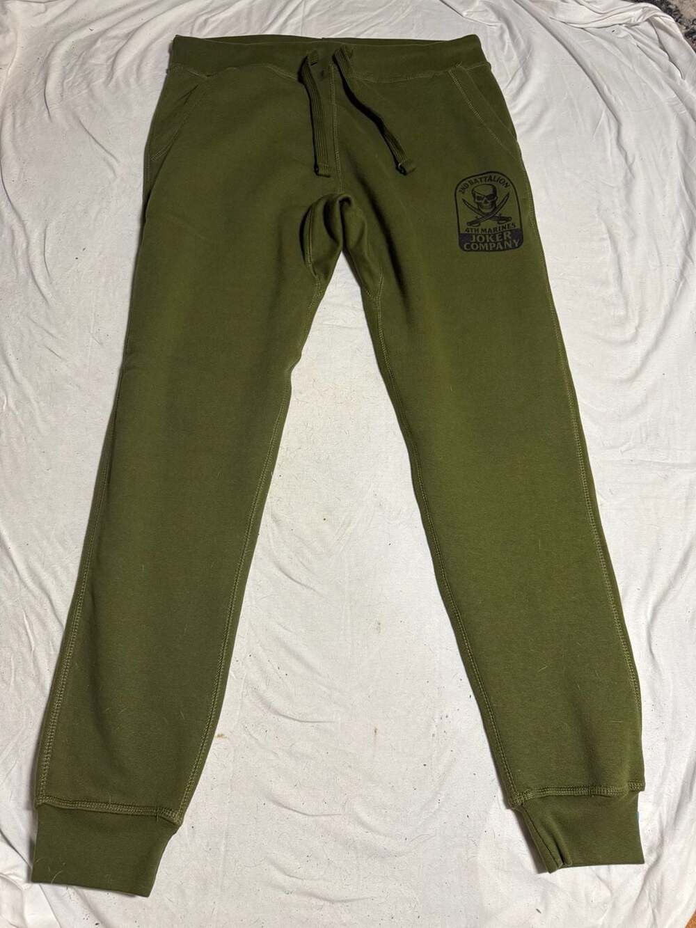 Lane Seven US Marines 2nd Battalion 4th Marines Joker Company Joggers XL Olive G